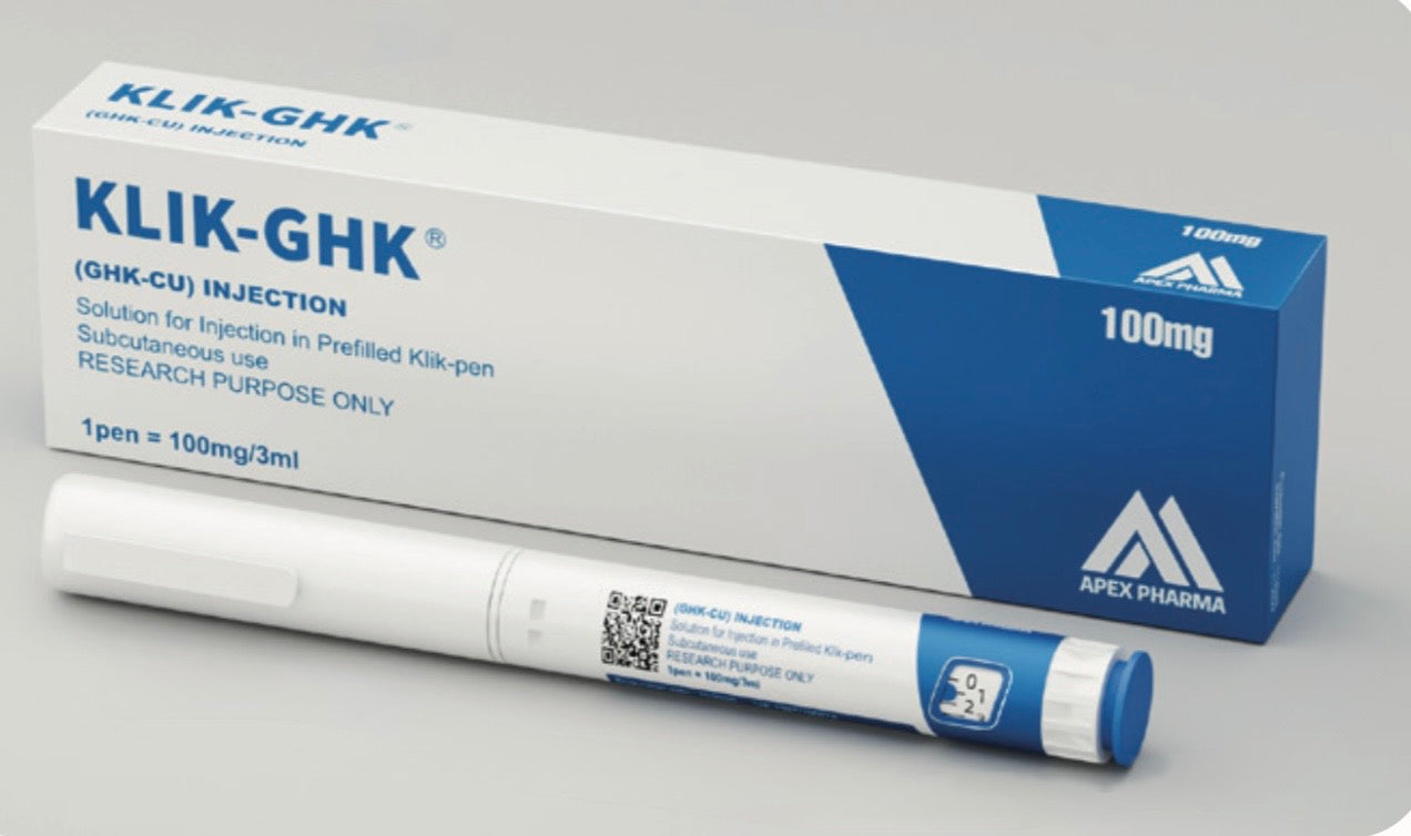 Klick GHK-CU 100 mg UAE Copper Peptide for Collagen Skin Rejuvenation and Hair Support