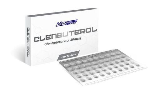 Meditech Clen UAE 40mcg clenbuterol HCl 100 tablets bottle pharmaceutical grade packaging