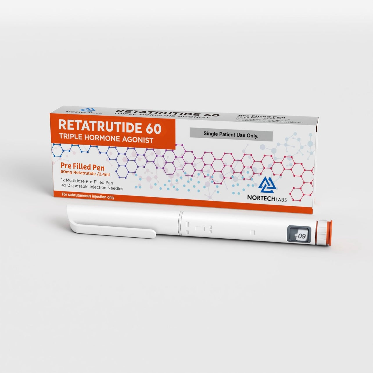 Retatrutide 60mg Dubai pre-filled 60mg research injection pen by Nortech Labs
